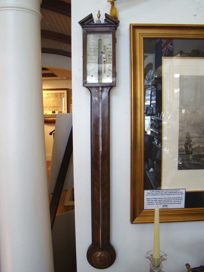 A beautiful early 19th century mahogany stick barometer by Francis Molton of Norwich, England, circa 1822-1830 — image 2